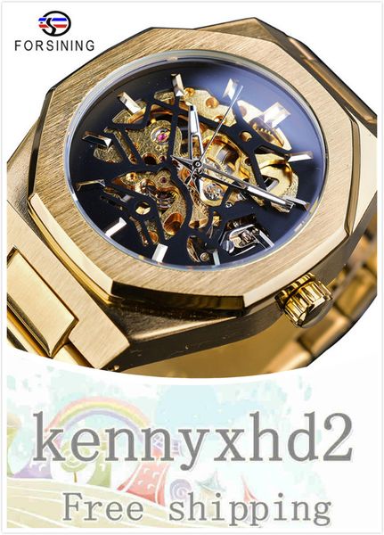 

новый европейский и американский стиль мужская мода досуг полые механические автоматические механические часы, Slivery;brown