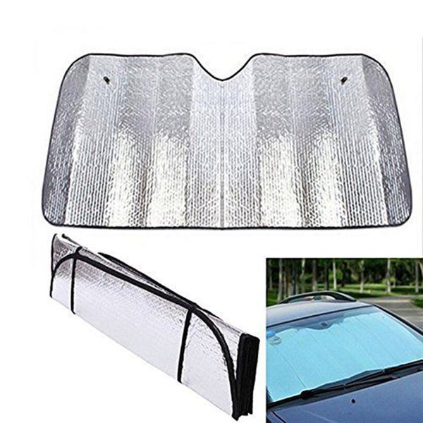 

1 pcs car windshield sun shade reflector anti uv protector screen aluminum foil sun visor cover block 130*60cm car accessories