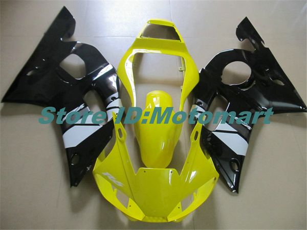 Kit carenatura moto per YAMAHA YZFR6 98 99 00 01 02 YZF R6 1998 2002 YZF600 Set carenature giallo nero + regali YG43