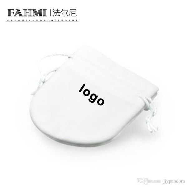 

fahmi 100% 1:1 genuine jewelry protection bag classic letter logo original women jewelry bag, Black;white