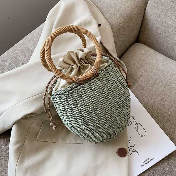 

summer straw hand bag 2020 new tide wild shoulder bag woven womens lapbucket