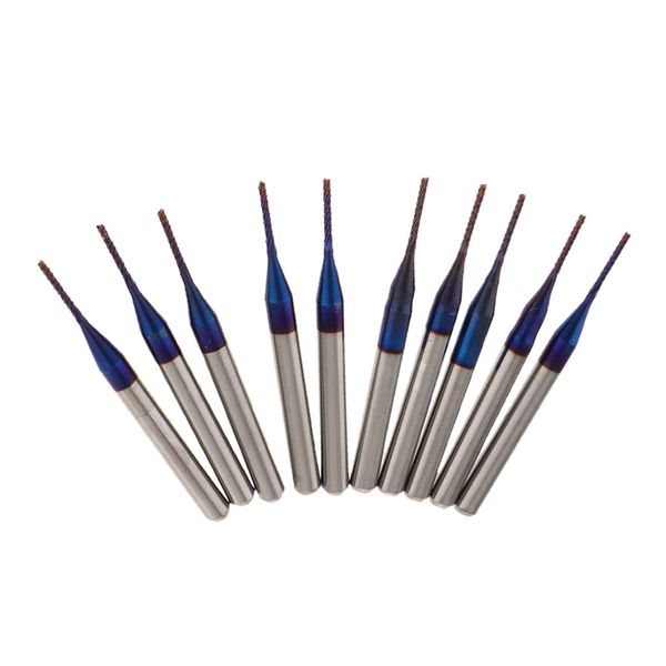 

1/8 shank end mill solid carbide blue coated cnc bit