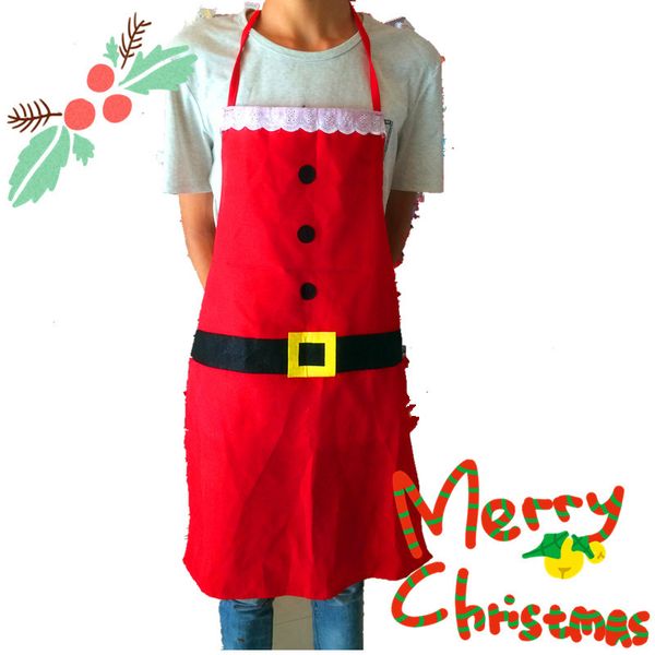 

christmas cartoon kitchen apron christmas dinner party decoration accessories santa cluse decoration kitchen apron
