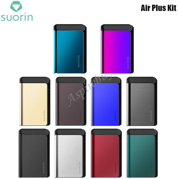 

Suorin Air Plus Kit со встроенной батареей 930Mah 22w Output Starter Kit 3.5 ML Pod картридж Емкость бака MLCoil 0.7 ohm / 1ohm Оригинал