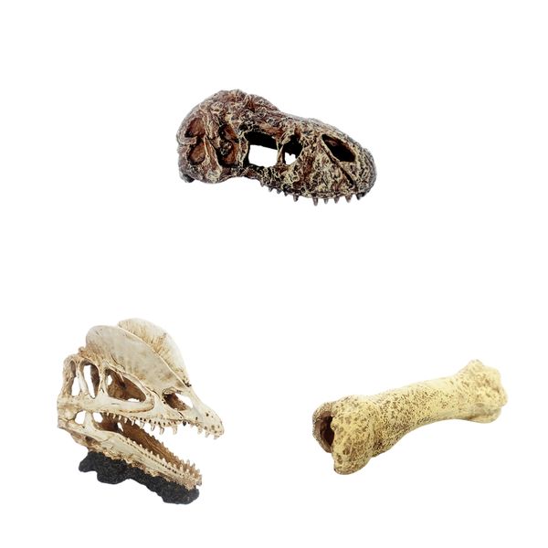 

3pack/set resin aquarium skull decor ornaments for reptile or fish tanks
