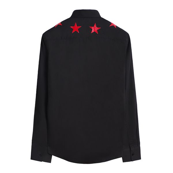 

givenchy men тавра mens дизайнерские с длинным рукавом черная голова собаки печать весна осень рубашки сплошной цвет мужчины высокого качес, White;black