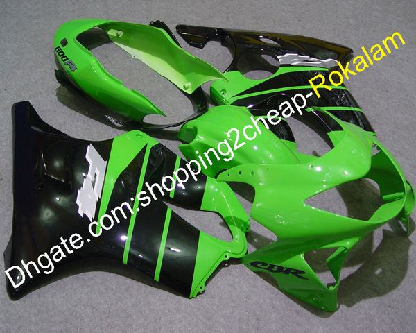 

for honda cbr600f4 cbr 600 1999 2000 cbr600 f4 99 00 green black custom motorbike bodywork fairing aftermarket kit (injection molding)