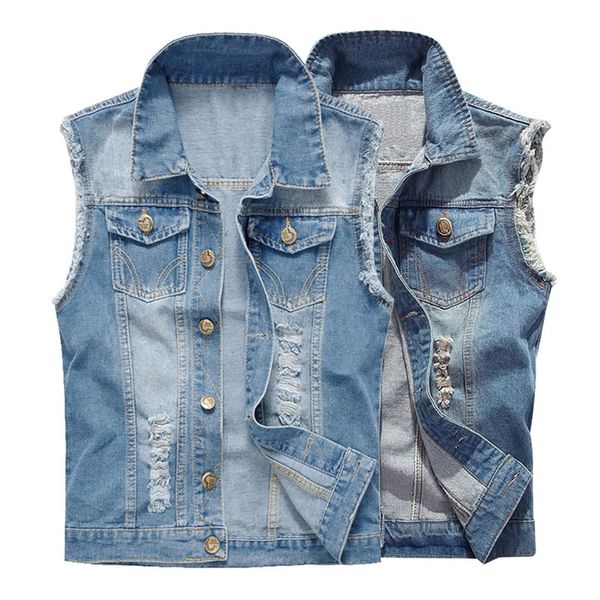 

mjartoria 2019 хлопок джинсы рукавов куртки мужчин плюс размер 6xl темно-синий denim джинсы жилет мужчины ковбойские денима жилет мужские ку, Black;brown