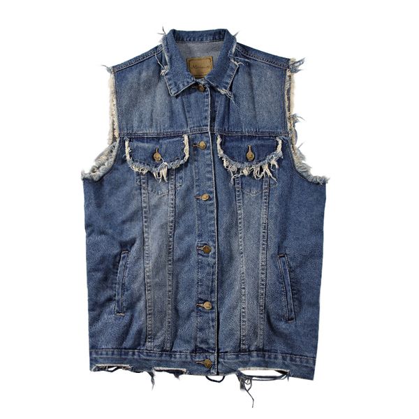 

lente zomer korte denim vrouwen vest 2019 toevallige slanke enkele breasted colete feminino mouwloze jeans jassen, Black;white