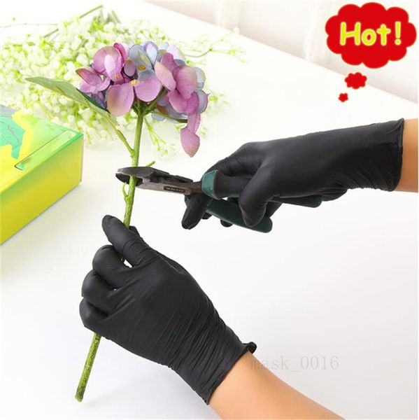 

nitrile disposable latex left right hand universal 100pcs gloves 9 inch powder-acid-proof glove 4zp2