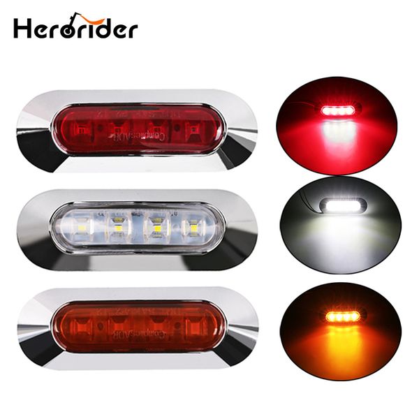 

waterproof 24v 12v amber led side marker lights for trucks side clearance marker light clearance lamp 12v white for trailer