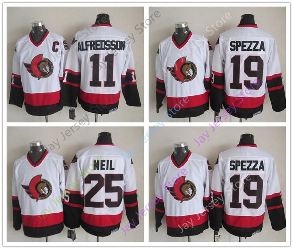 

Ottawa Senators Jersey CCM Old Time 11 Daniel Alfredsson 19 Jason Spezza 25 Chris Neil Jersey