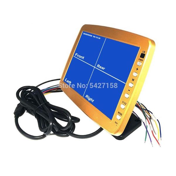 

2020 new 10.1 inch ips color car monitor headrest monitor 4 split screen vehicle dvr with front/left/right/rearview cameras