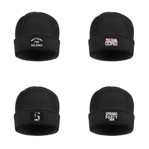 

мода selena gomez слушайте спринг партии в 2018 году fine knit часы beanie hat ролл шляпы возрождение логотипа что-нибудь для 04 логотипа, Blue;gray