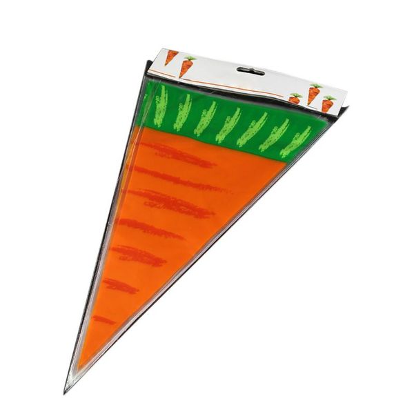 

new 20pcs easter carrot candy bag easter gift bag candy cones transprant plastic kids birthday party decoration