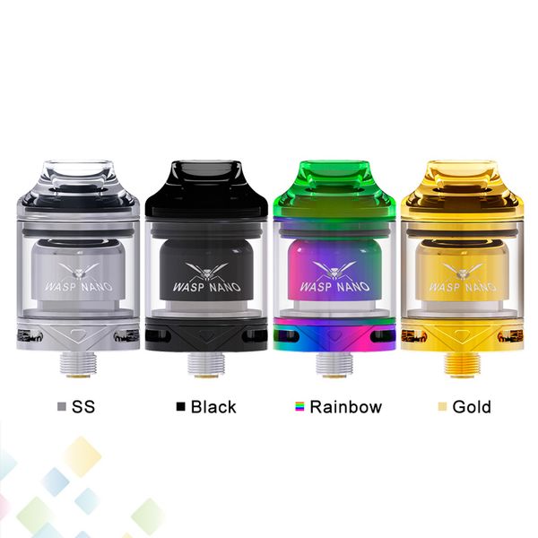 

Authentic OUMIER WASP NANO RTA 2ml Tank Atomizer 23mm Diameter Top refill design PCTG drip tip Ecig DHL Free