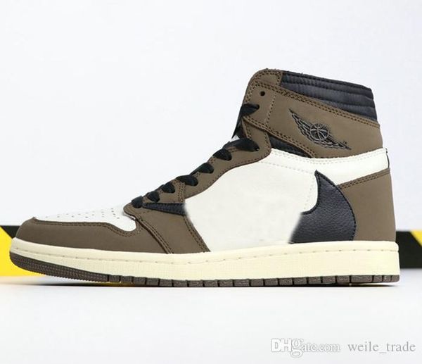 

1 high og travis scotts cactus jack suede dark mocha ts sp 3m mens basketball shoes men 1s trainers sneakers des chaussures