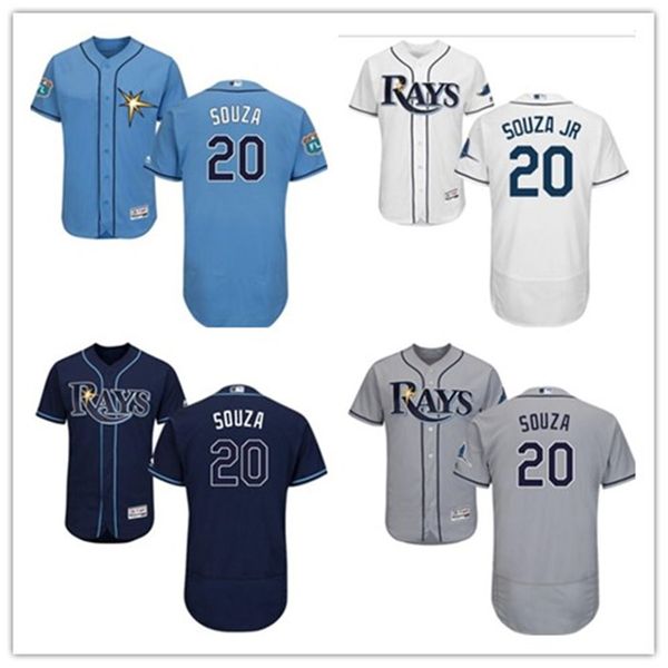 

custom baseball jerseys tampa bay tampa bayrays 20 steven souza rays men women youth red white high-quality jersey, Blue;black
