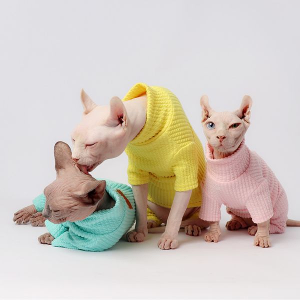 

hairless cat clothing sphinx clothes for pet elastic fiber winter four legged shirt