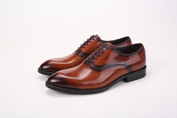 

shoes genuine leather single shoe business dress male shoe, Black