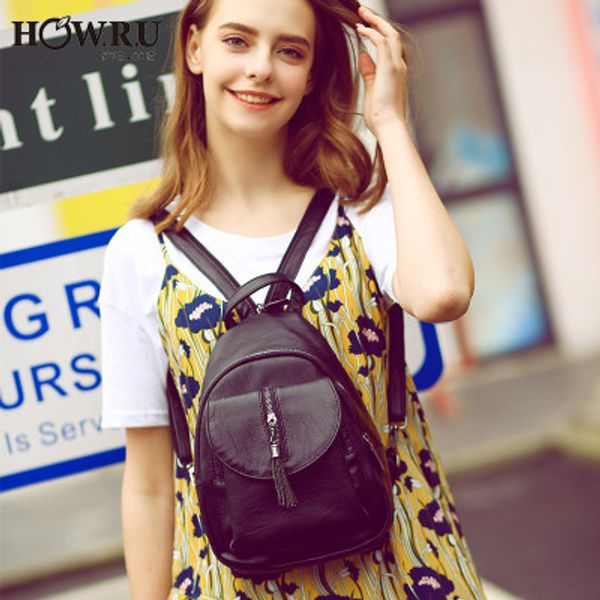 

womens designer style explosion bookback summer backpack women fashion solid color tassel decoration college style bag 2020 new style