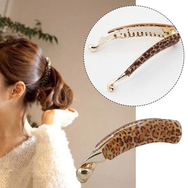Fashion Sexy Leopard Pattern Hairpins Acrylic Serpentine Pattern