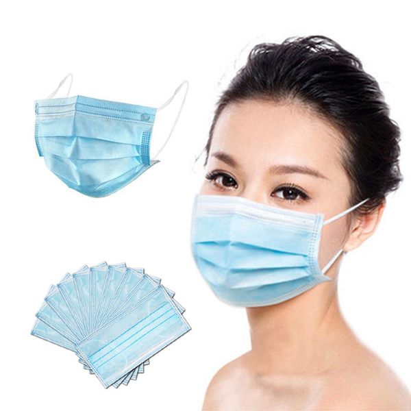 

disposable face mask ce certified masks 3 layer non-woven anti-dust mouth mask fast shipping via dhl