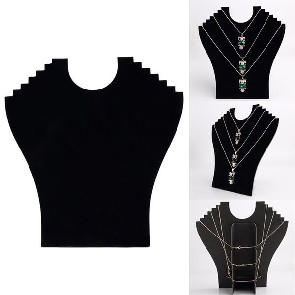 

necklace chain pendant jewelry display stand holder rack organizer, Black;white