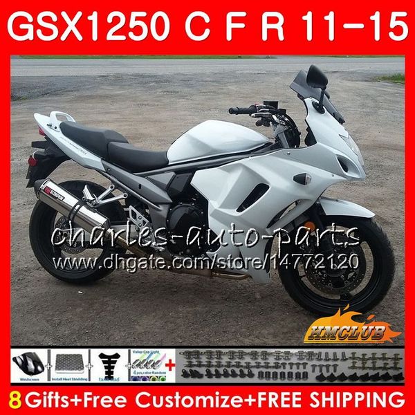 Karosserie für Suzuki Bandit glänzend weiß GSXF1250 GSX1250FA 2011 2012 2013 2014 2015 23HC.37 GSX1250C GSX1250 C GSX1250F 11 12 13 14 15 Verkleidungen