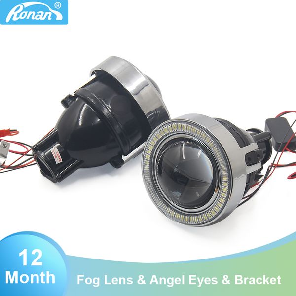 

ronan angel eyes fog lights lens h11 hid bixenon projector waterproof bifocal driving lamps universal retrofit car motor drl