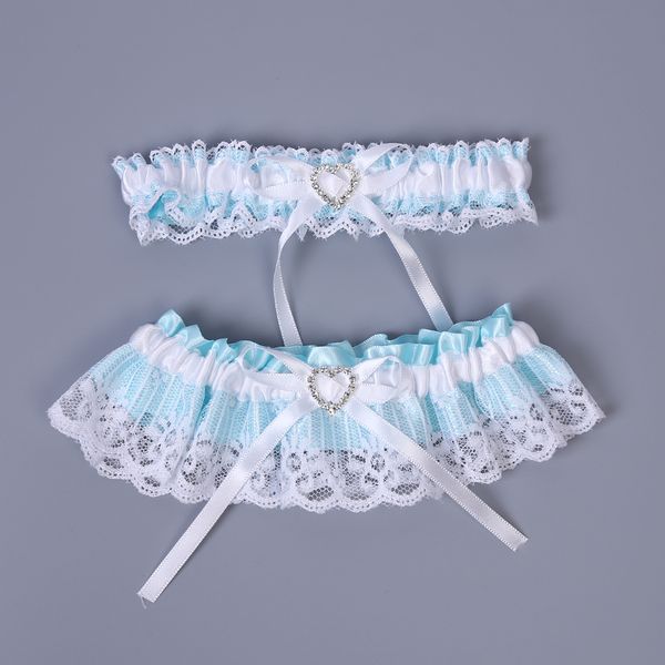 

women bow leg ring lingerie lace heart garter belt bowknot leg loop wedding garters bridal cosplay stocking ring, Black;white
