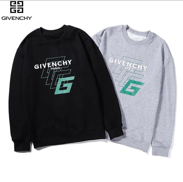 

новый дизайн роскошный glvenchyparis вышитые толстовка франция мода черный felpa толстовка большой белый группа мужчины женщины толстовки--2, Black