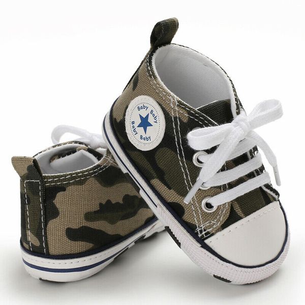 

0-12m baby boy girl anti-slip soft sole crib shoes newborn sneakers prewalkers /by, Black
