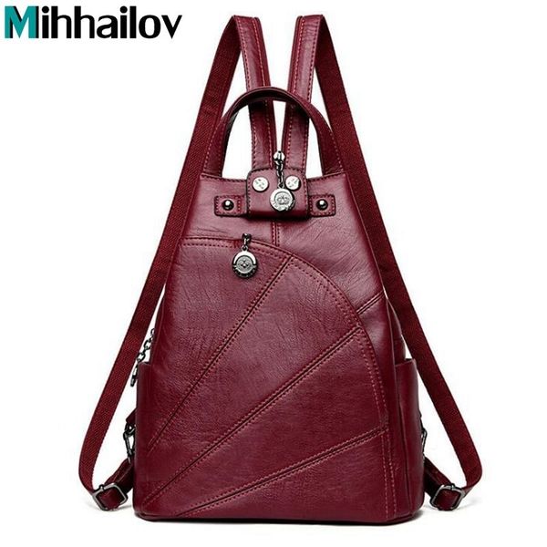 

2019 pu leather backpacks female school shoulder bags for teenage girls travel back pack leisure women backpacks women's xs-461 cj19121