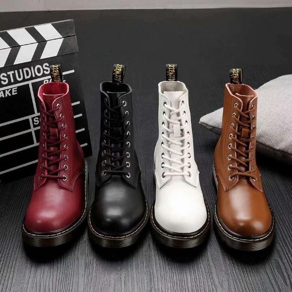 

star trail womens chunky heels luxury fashion brand designer ankle lovers boots lady classics print leather high shoes, Black