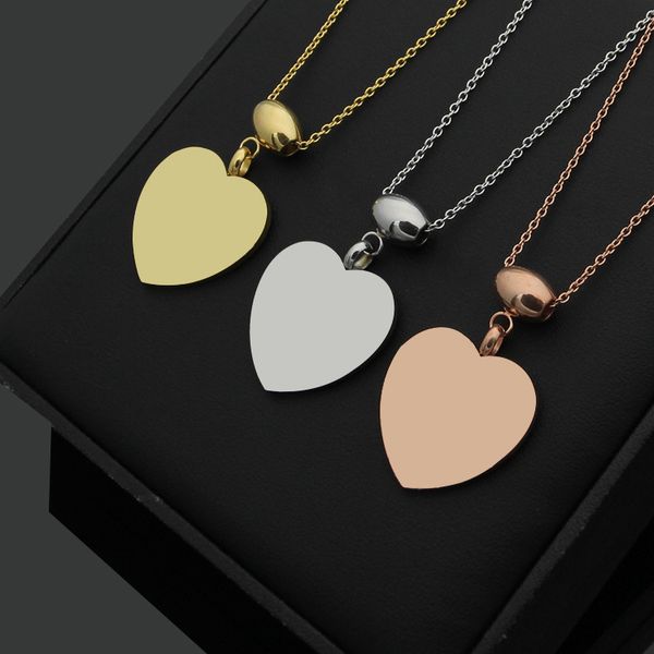 

2019 New Fashion Brand Woman Charm Ca Taoxin titanium steel necklace heart-shaped necklace 18K rose gold couple love necklace