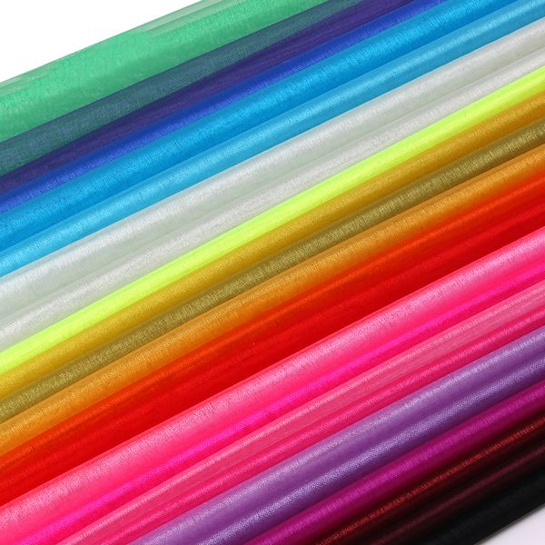 

width 150cm*10m/lot organza fabric for wedding l banquet curtain stage decorations make dress diy handmade material, Black;white