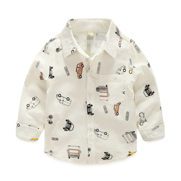 

2019 New Style Children's Shirt Spring And Autumn Children Boy's Cartoon Printed Versatile Shirt
