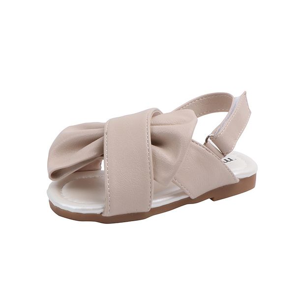 

2020 summer leather bowtie baby toddler princess sandals childrens girls kids fashion soft bottom beach shoes 1 2 3  5 6 years, Black;red