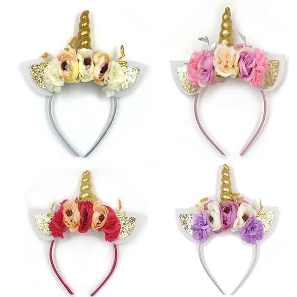 

cartoon unicorn headband cartoon christmas day party baby girls head buckle jewelry birthday gift child baby hair accessories