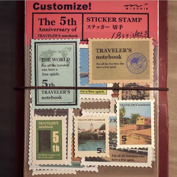 

3 bags/lot(54 pieces) vintage retro classic travel stamp cute stickers scrapbooking gimue stationery journal sticker 6419
