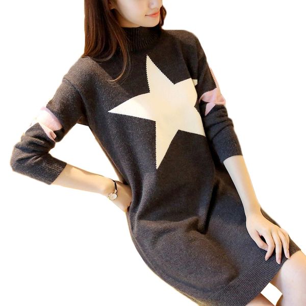 

winter women long sweater pullover 2018 new fashion half turtleneck long sleeve knitwear jumper bottoming shirt sweater female, White;black