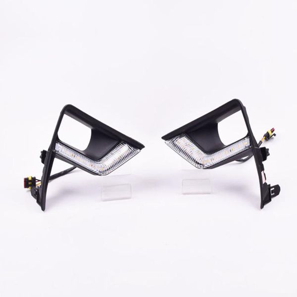 

2pcs для land cruiser prado 2018 12v drl противотуманные фары украшения led дневного света водонепроницаемый автоаксессуары