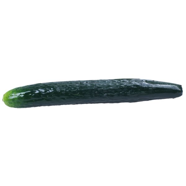 

2 pcs soft pu material artificial lifelike green cucumber fake vegetable decoration