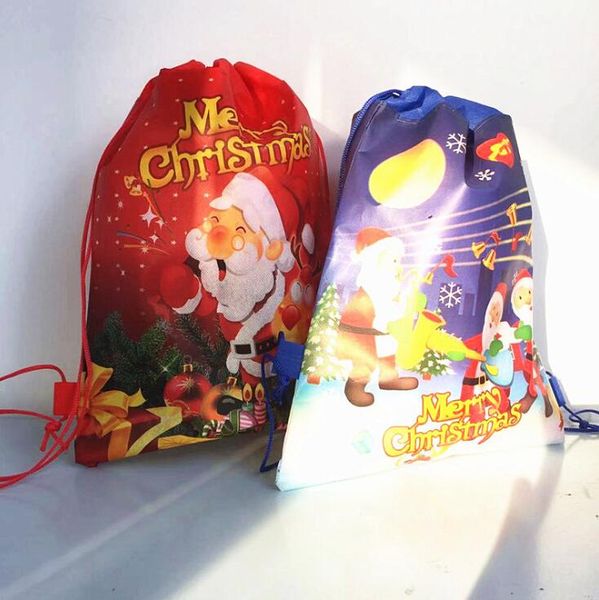 

chrismas children's bags santa claus kids candy bag gift bags handbag kids storage backpack shoulders sports travel bag