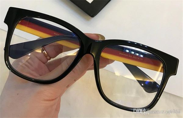 

classic women simple style optical glasses square design frame transparent lens popular fashion clear eyewear 0342, Black