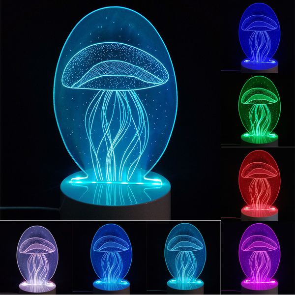 

3d led table lamp decorative illusion light color change unique lighting nightlight home bedroom led remote control table lamp