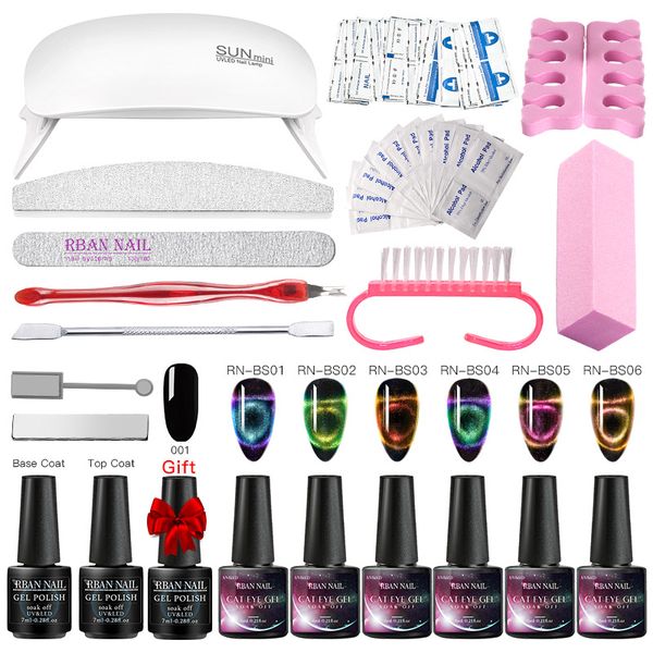 

rban nail cat eye nail polish set with led lamp dryer machine polish magnetic kit acrylic kit art tools set