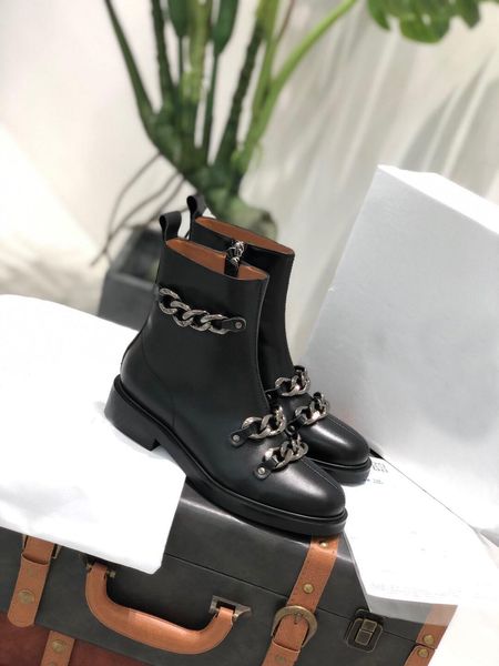 

luxury designer women boot winter cow leather platform ladies slides high heels casual shoes booties ing, Black