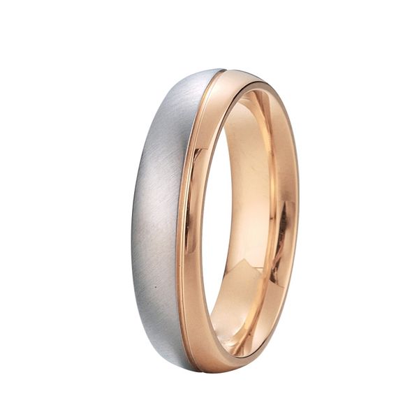 

мода двухцветный нержавеющей стали кольцо обручальные кольца подарка для друга колец для человека, Slivery;golden